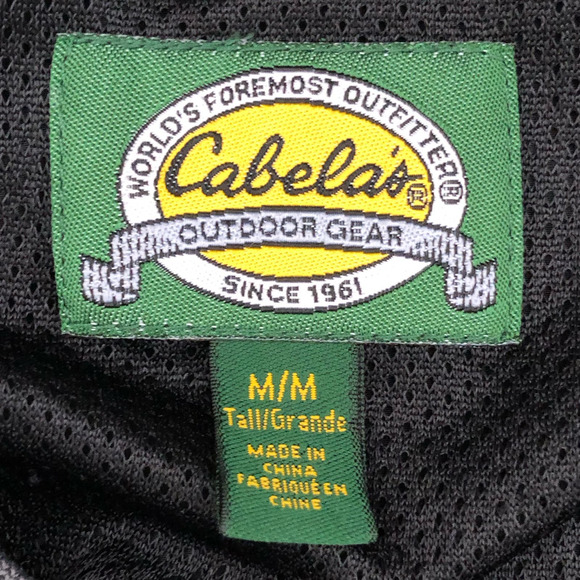 CABELA'S Mens Windbreaker Pullover Windcrest Black V Neck Pockets Size M #950357 - Picture 6 of 7